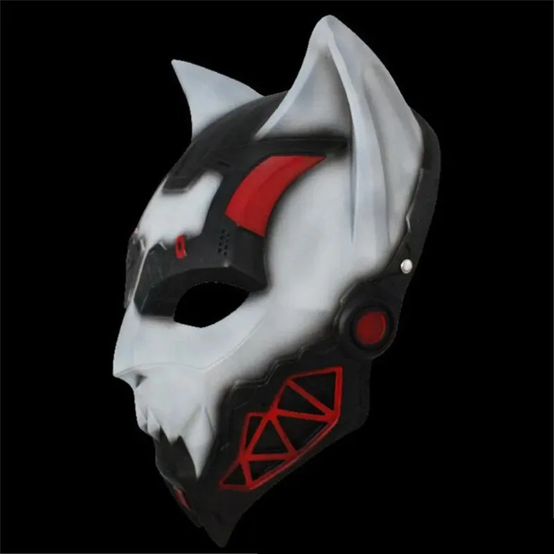 할로윈 펑크 동물 풀 페이스 성인 악마 악마 흰 늑대 머리 코스프레 마스크 hjk.5
