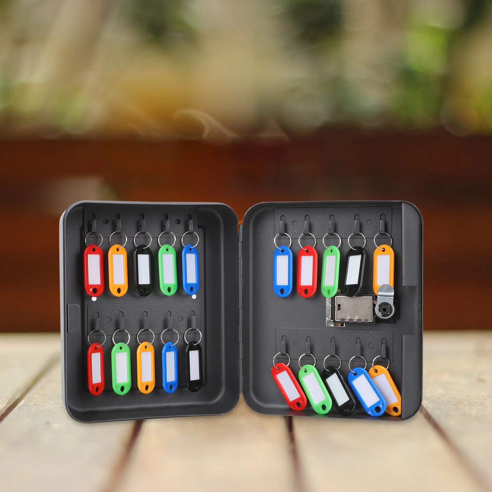 1 مجموعة 20 فتحة اقفال الصناديق الرئيسية الحائط صندوق إدارة المفاتيح المعدنية رمز الوصول إلى سطح مقاوم للخدش #3