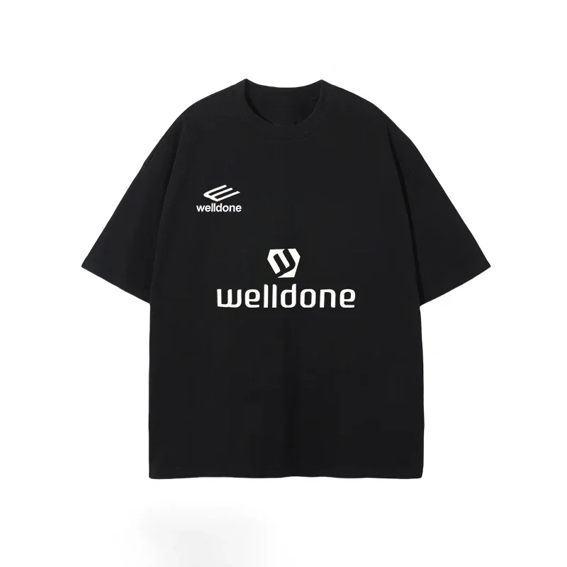 

Summer niche trendy high street American WELLDONE heavy loose short-sleeved T-shirt men
