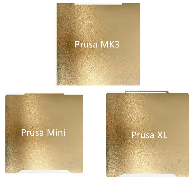 

Для Prusa Mini/Prusa I3 MK4 MK3/Prusa XL PEI Сборная пластина, двухсторонняя текстурированная PEI с порошковым покрытием, гибкий пружинный стальной лист