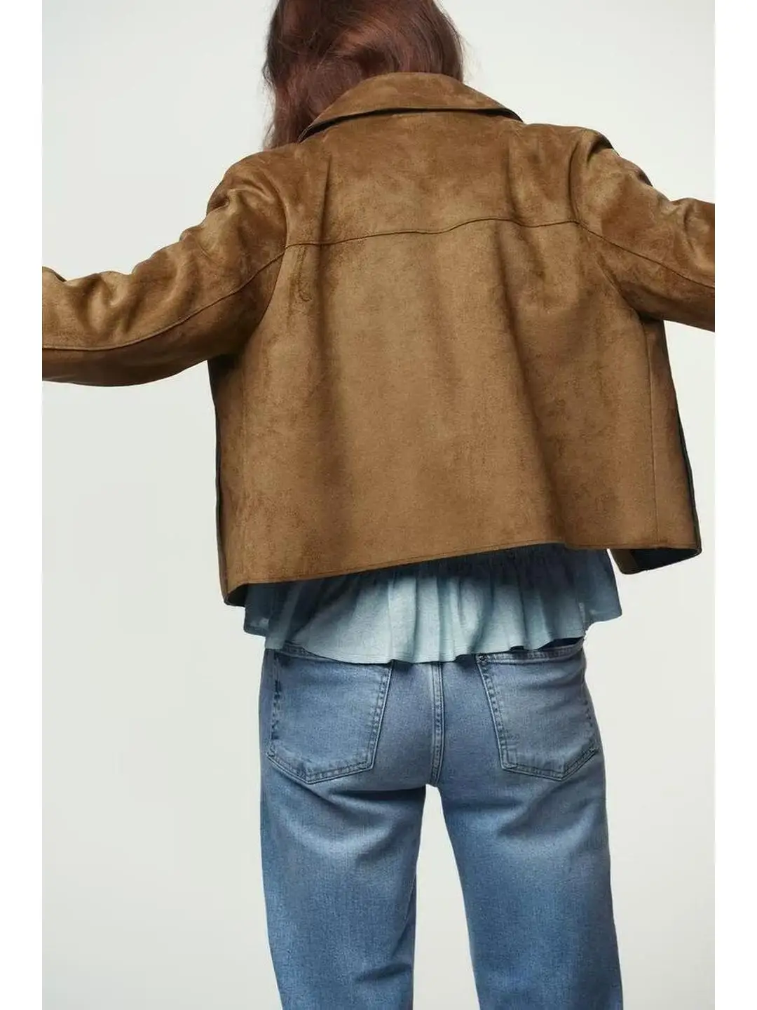 Casual Faion Reverse Suede ort Collar Jaet Outerwear Leather Wax Oil Tourist Youth Regular Length No Brand 2025 Autumn