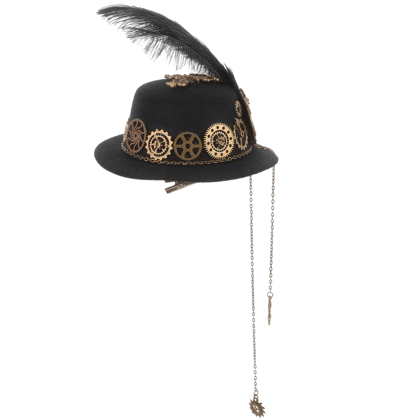 

Vintage Steampunk Punk Gear Hair Clip Top Hat Hairpin Party Costume Masquerade Decoration Mini Cap Barrette Goth Accessories