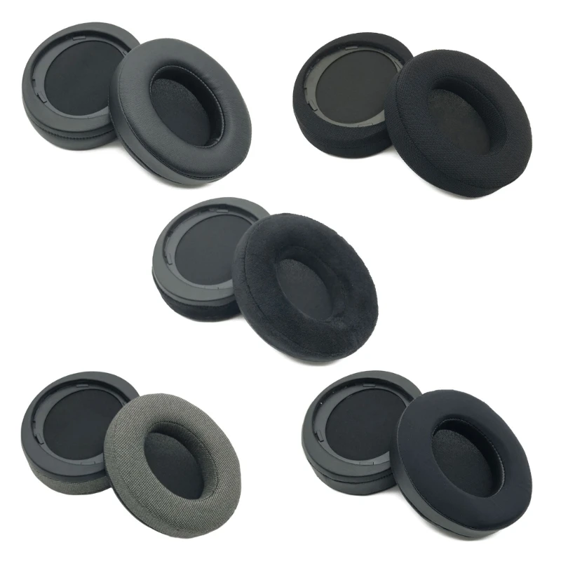 Replacement Foam Ear Pads Mesh Fabric Protein Leather Cushions for Philips SHP9500 SHP9600 Headphones Earpads Headbeam headband