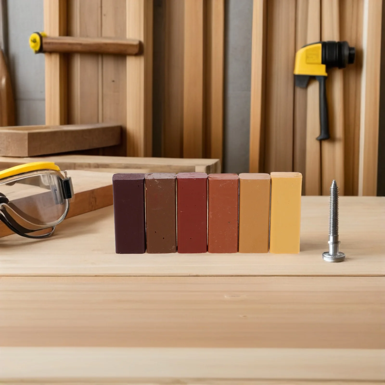 6 قطعة إصلاح الأثاث الشمع الطباشير قسط الخشب إصلاح العصي للخدوش الخدوش مسمار ثقوب الأرضيات الخشبية خزائن الجداول الأبواب