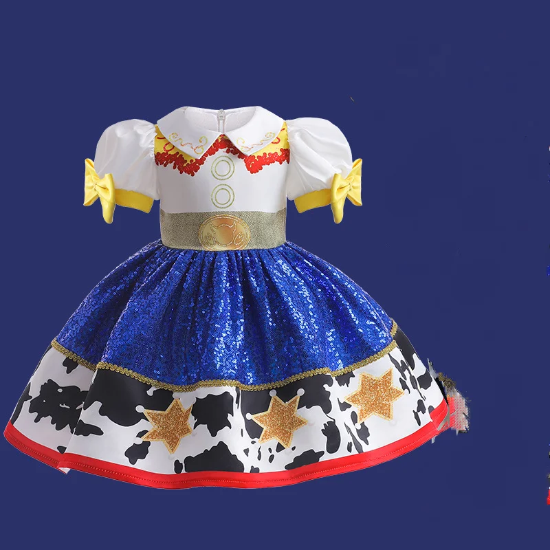 

Toy Story Costume Cosplay Bo Peep Tutu Dress Girls Halloween Western Cowboy Fancy Dress Birthday Party Princess Dresses