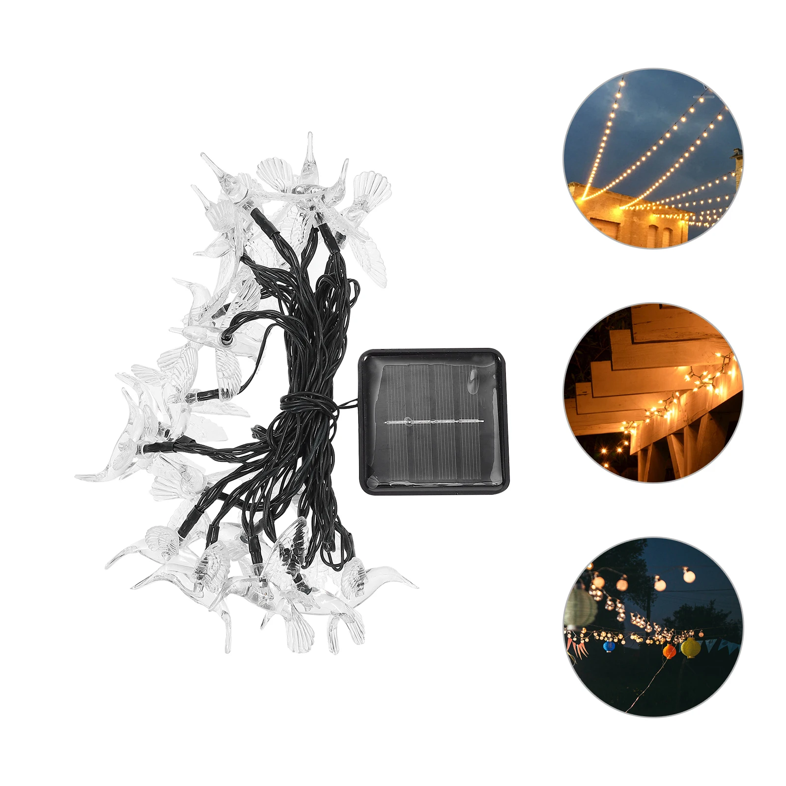 

Plastic Solar Powered String Lights Hummingbird Shaped LED Decoration Light For Garden Balcony Courtyard Party Holiday Lighting