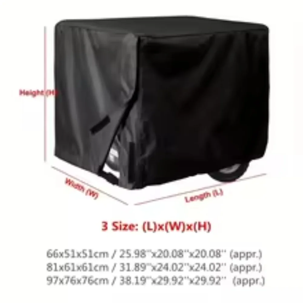 

Premium Outdoor Generator Cover 210D Oxford Cloth Heavy Duty Dust Proof Water Resistant Protector for All Weather Use