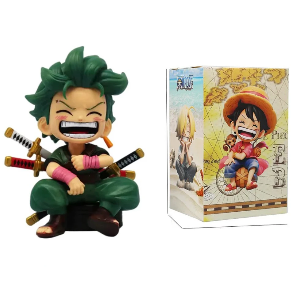 13,5 CM Peripherie-Serie One Piece Luffy Solon Sanji Q-Version Sitzende Haltung Kindermodell Figur Spielzeug Geschenk Sammlerstücke – Detail 3