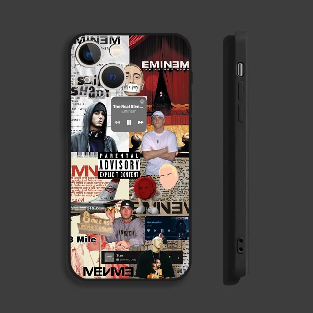 Singer E-Eminem Phone Case For iPhone 15,14,13,12,11 Plus,Pro,Max,XR,XS,X,7,8 Plus,SE,Mini Silicone Soft