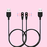 2 Pin Chargers for Smart Watch Charger, 2-Pack [Model A + Model B, One fit] 2.5mm Magnetic USB Charging Cable for Smart Watches
