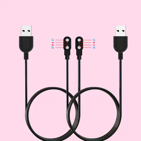 2-Pack Magnetic USB Charging Cable, 2 Pin 2.5mm Smart Watch Charger Cord, Universal Replacement Charger Compatible with Model A
