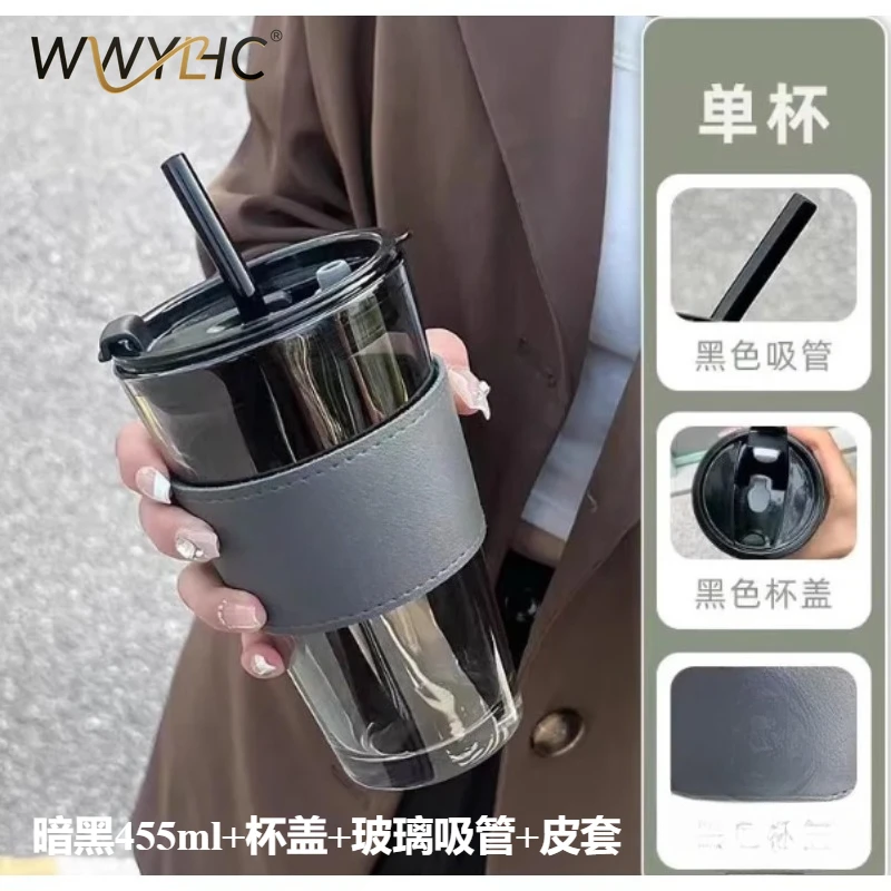 

Suitable for Straw Glass Student Fashion Water Cup Cup Souvenir Coffee Cup