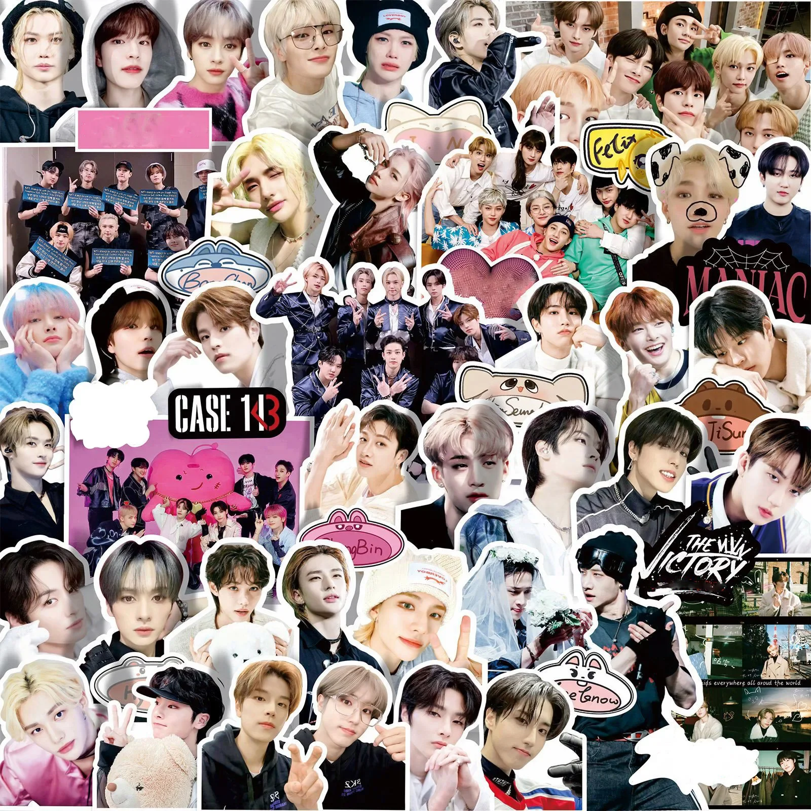 10/60PCS Kpop Team Stickers Music Boy Band Decoration Suitcase Scrapbook Phone Laptop Stationery Kpop Toy Sticker