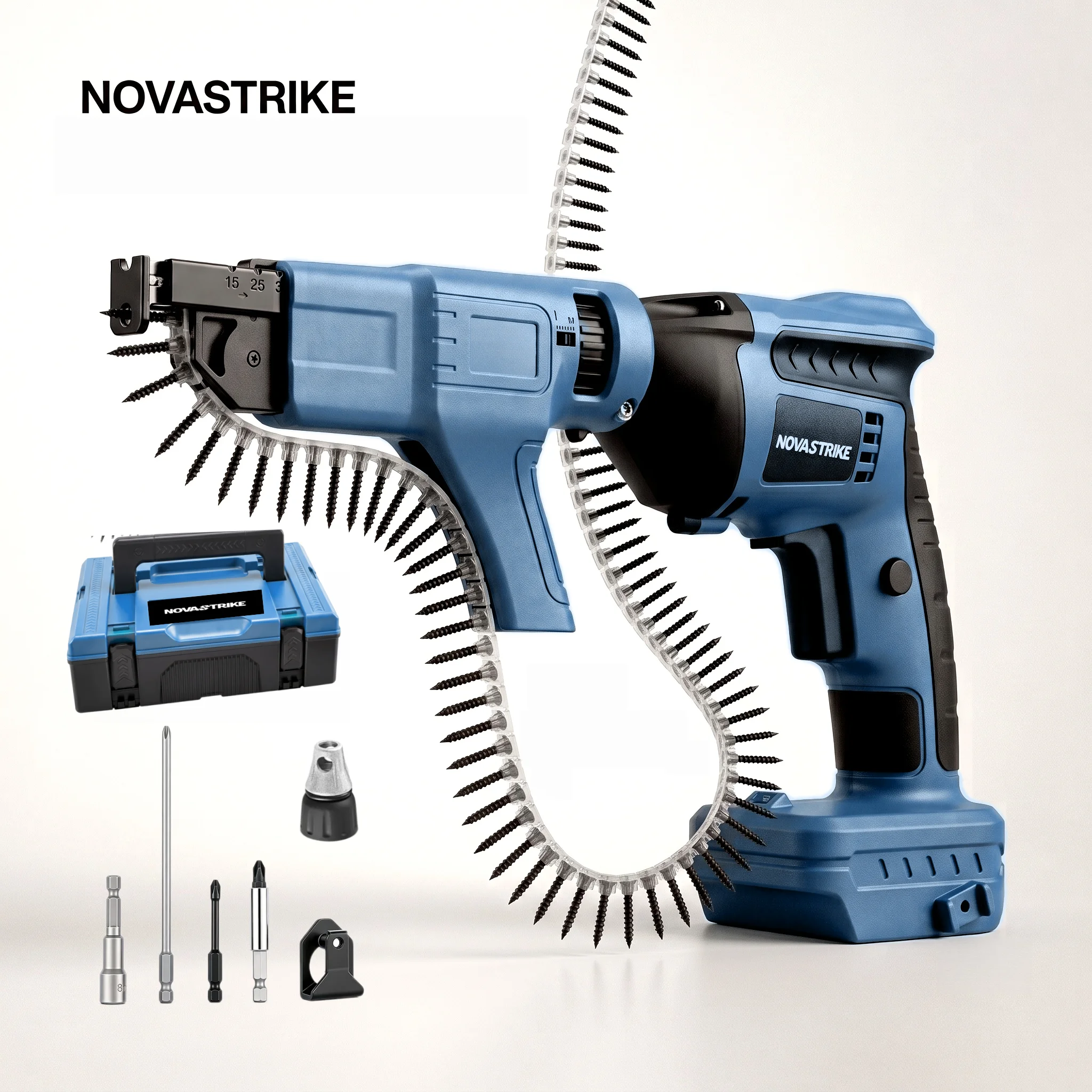 Image of 2-in-1 bürstenlos ​ ​ Automatischer Ketten-Schraubnagler Schraubendreher Doppelfunktion Elektrowerkzeug Holzbearbeitung DIY Für Makita 18V Akku (ohne Akku)