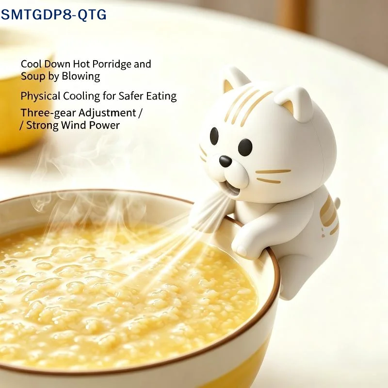 Hot Portable Food Cooling Fan For Cup & Bowl Cute Elephant Mini Desk Fan For Quick Coffee Soup Noodle Cooling Office Home Gadget
