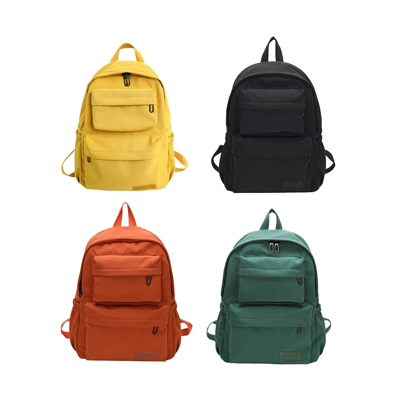 

NEW-Ladies Travel Nylon Waterproof Backpack Teen Schoolbag Casual Campus Style Backpack Large Capacity Student Schoolbag