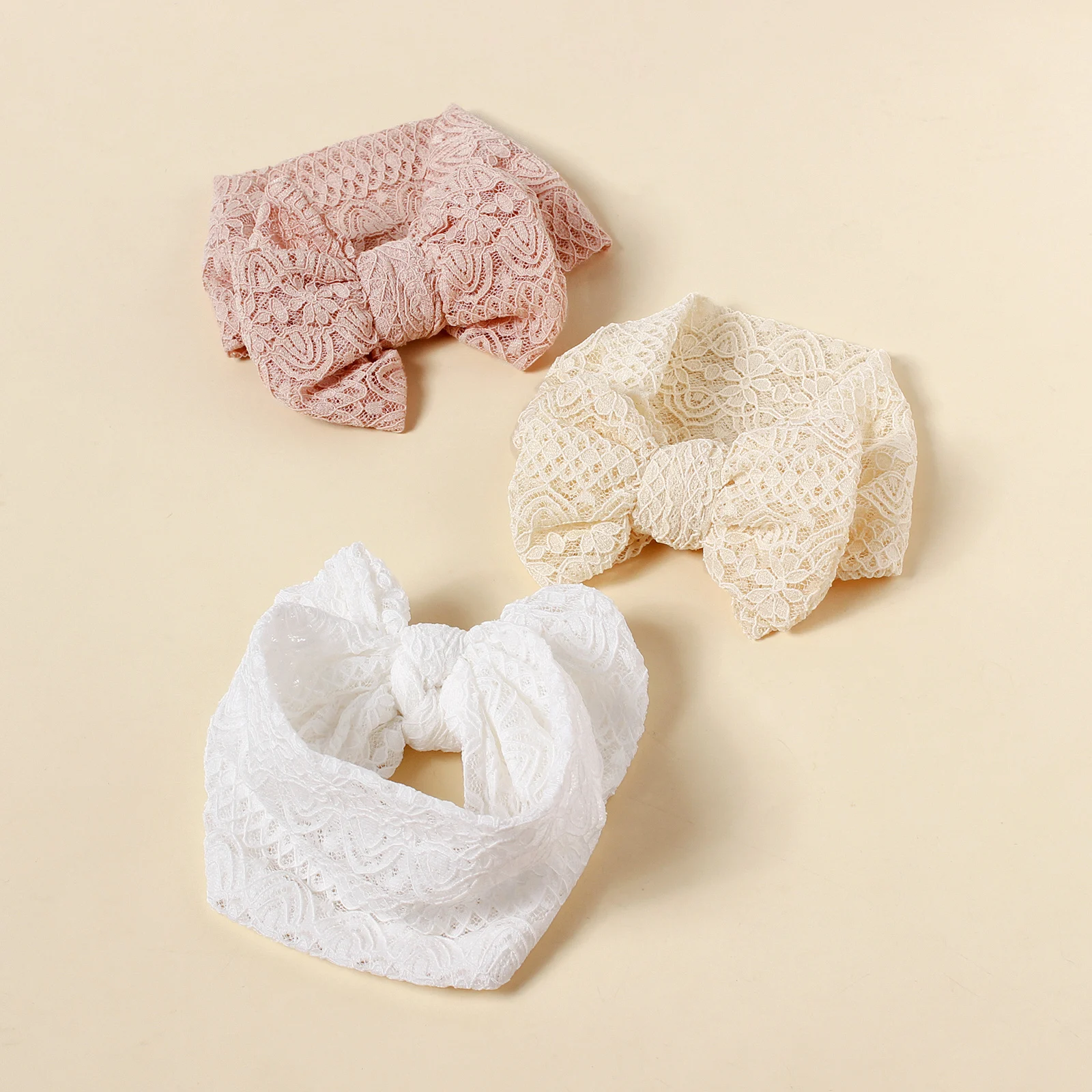 24 teil/los Neugeborenen Baby Spitze Bogen Stirnbänder, Gestickte Bogen Elastische Haarbänder Kinder Mädchen Turban Kopf Wraps Kinder Spitze Stirnbänder – Detail 4