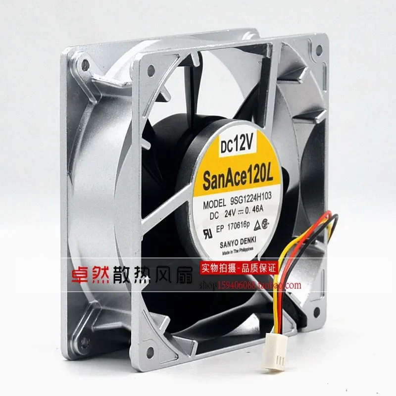 for Sanyo 9SG1224H103 Cooling Fan 12038 12cm 24V 0.46A New Original Server Cabinet Industrial Blower