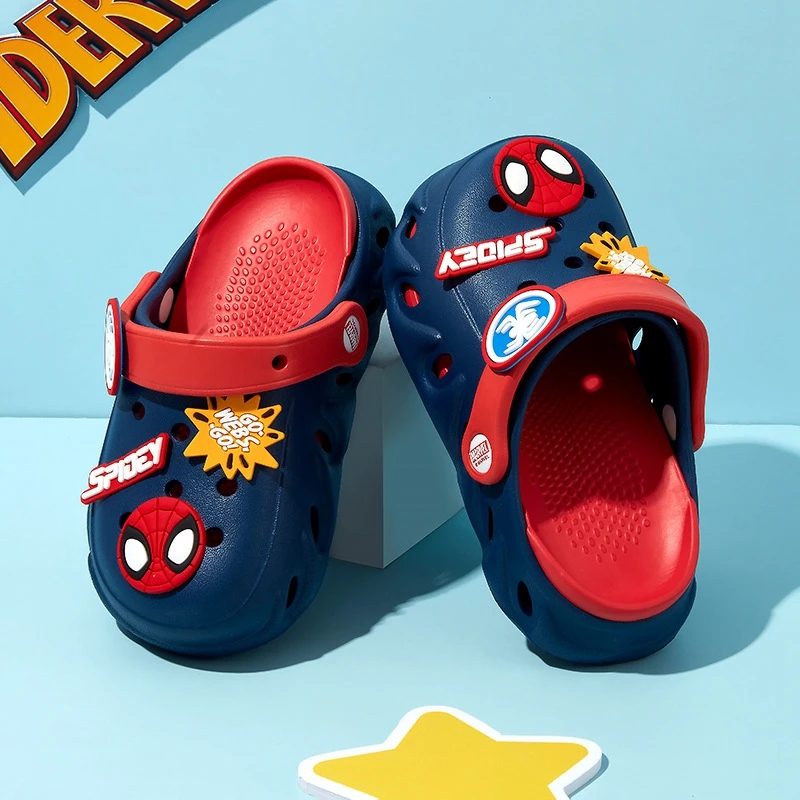 Fashion Kids Summer Slippers Home Shoes Baby Boys Girls Cartoon Spiderman Sandals Toddler Indoor Outdoor Children Beach Shoes