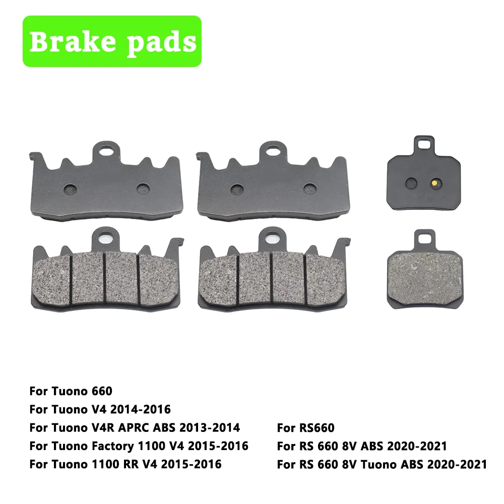 

For RS660 Tuono660 Tuono 660 V4 V4R APRC ABS Factory 1100 RR V4 RS 660 8V Motorcycle Front Rear Brake Pads
