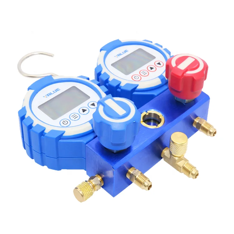 Value VMG-2-R134a-B Refrigerant Manifold Gauge with quick connector