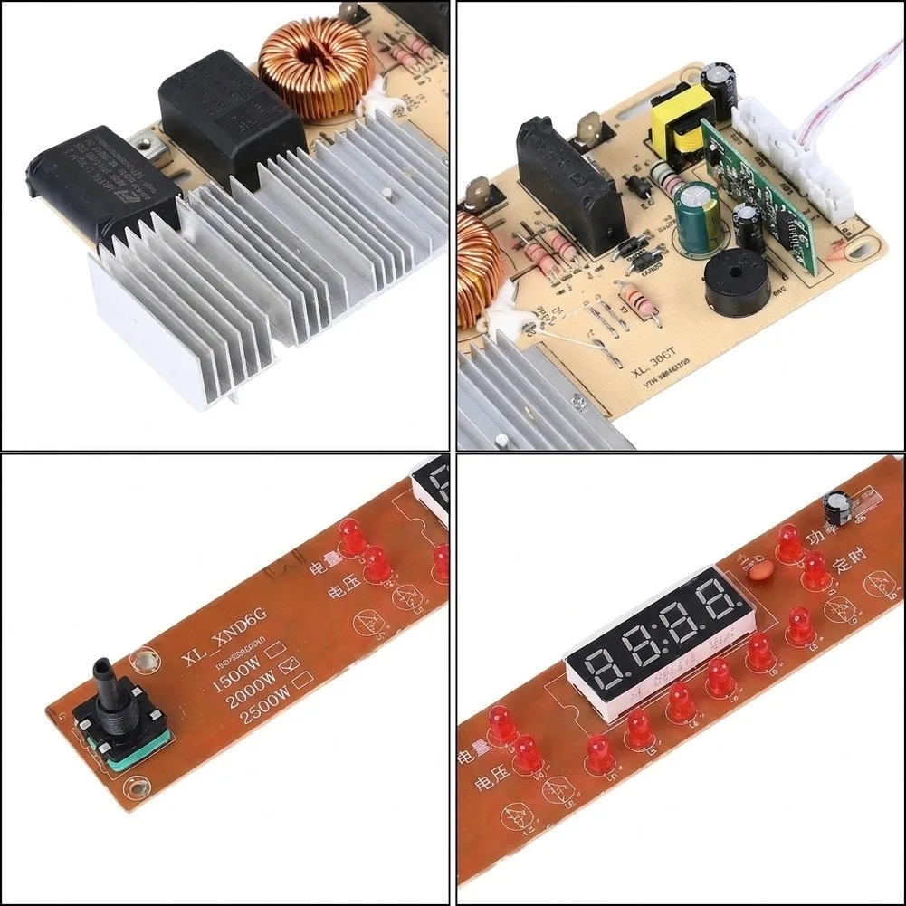 1500W 220V Induction Heating Control Panel Circuit Board With Digital Display For Induction Cooker Repair Replacement Part
