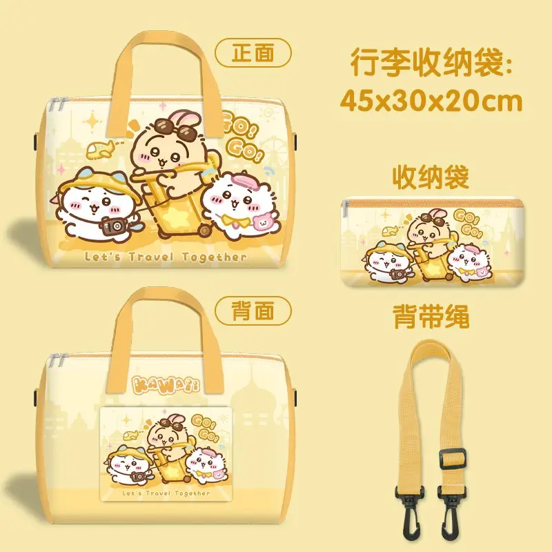 Chiikawa New Girl Suitcase Fold Travel Bag Luggage Box Can Be Set Portable Large Capacity Storage Bag New Bags for Woman