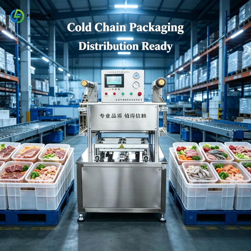 FL Automatic Modified Atmosphere Vacuum Apparatus, Food Storage Sealer for Steak Cuts, Commercial Kit with Roll & Pouches