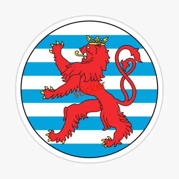 Luxembourg flag Car Sticker Anime Vinyl JDM Window Trunk Decal Cartoon Peek Car Styling