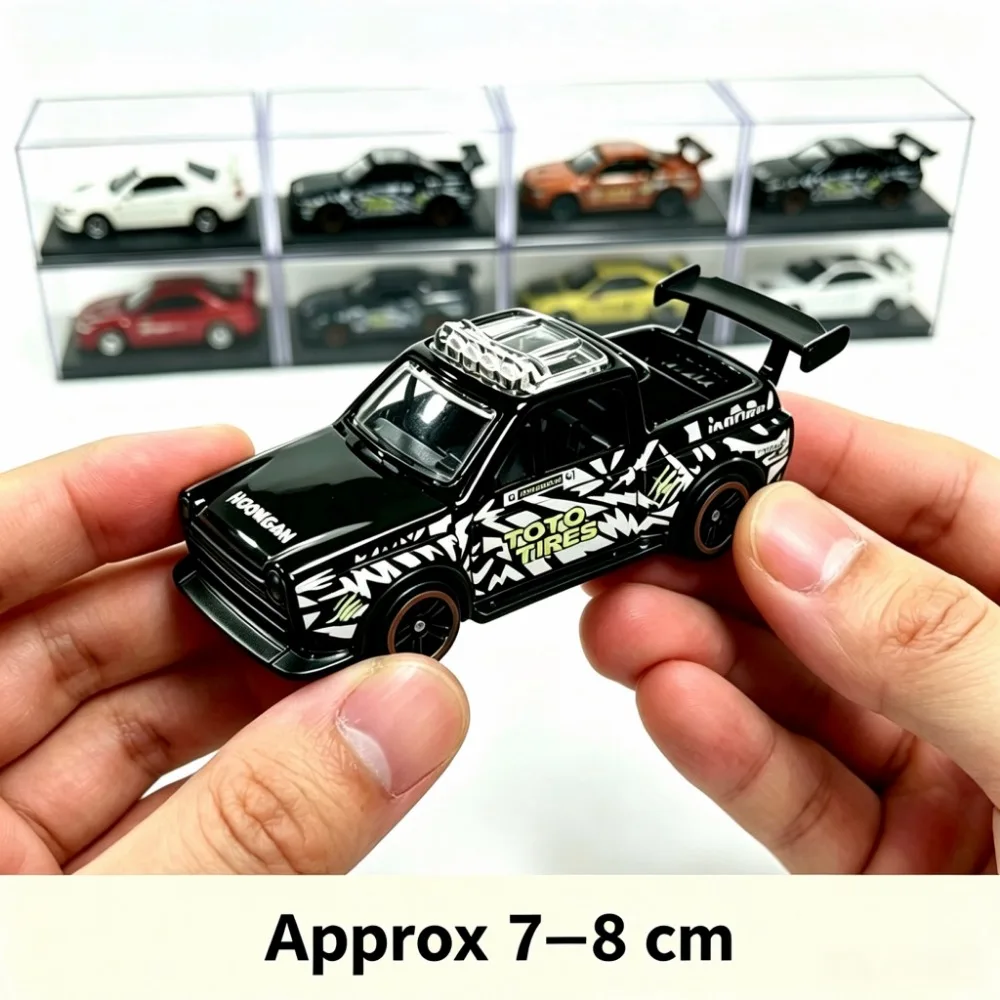 1:64 Pickup Truck Model Set of 6 Cars Alloy Diecast Pocket Car Toy Vehicle Christmas Gift for Boys Kids Collection Display