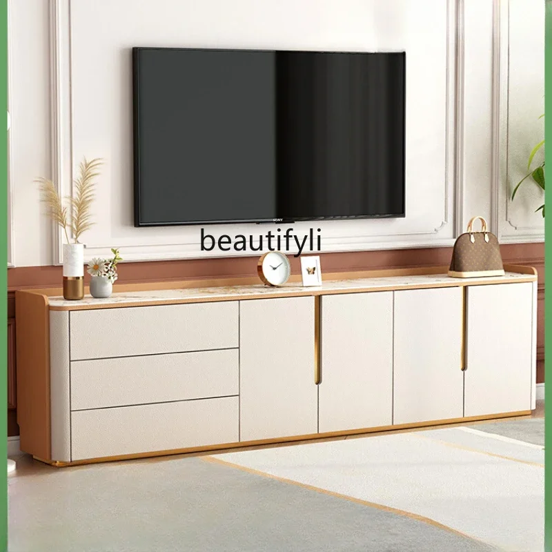 

C Orange TV Stand Height-Increasing Stainless Steel TV Cabinet Storage Cabinet Height 60 Cm2 M Long