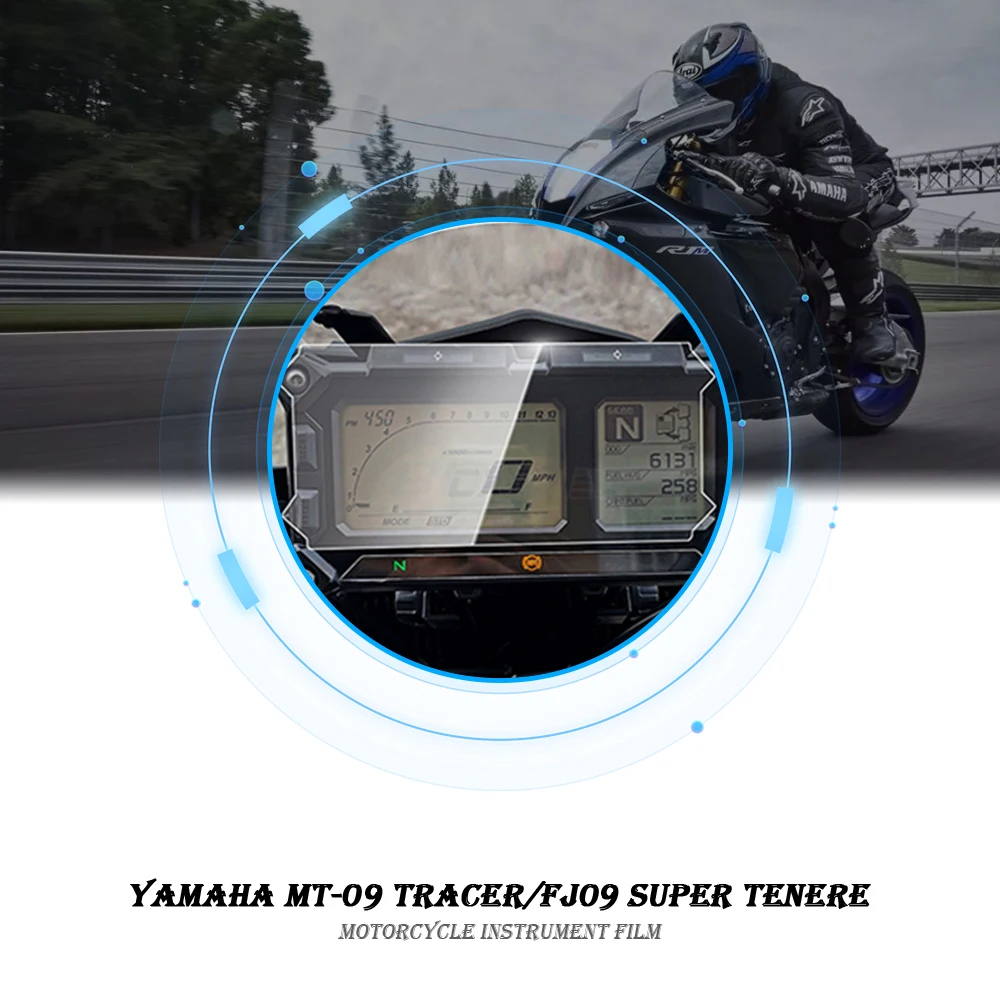 2 Set Motorcycle Speedometer Instrument TPU Film Dashboard Screen Protector Gauge Fit For Yamaha MT-09 TRACER FJ09 SUPER TENERE