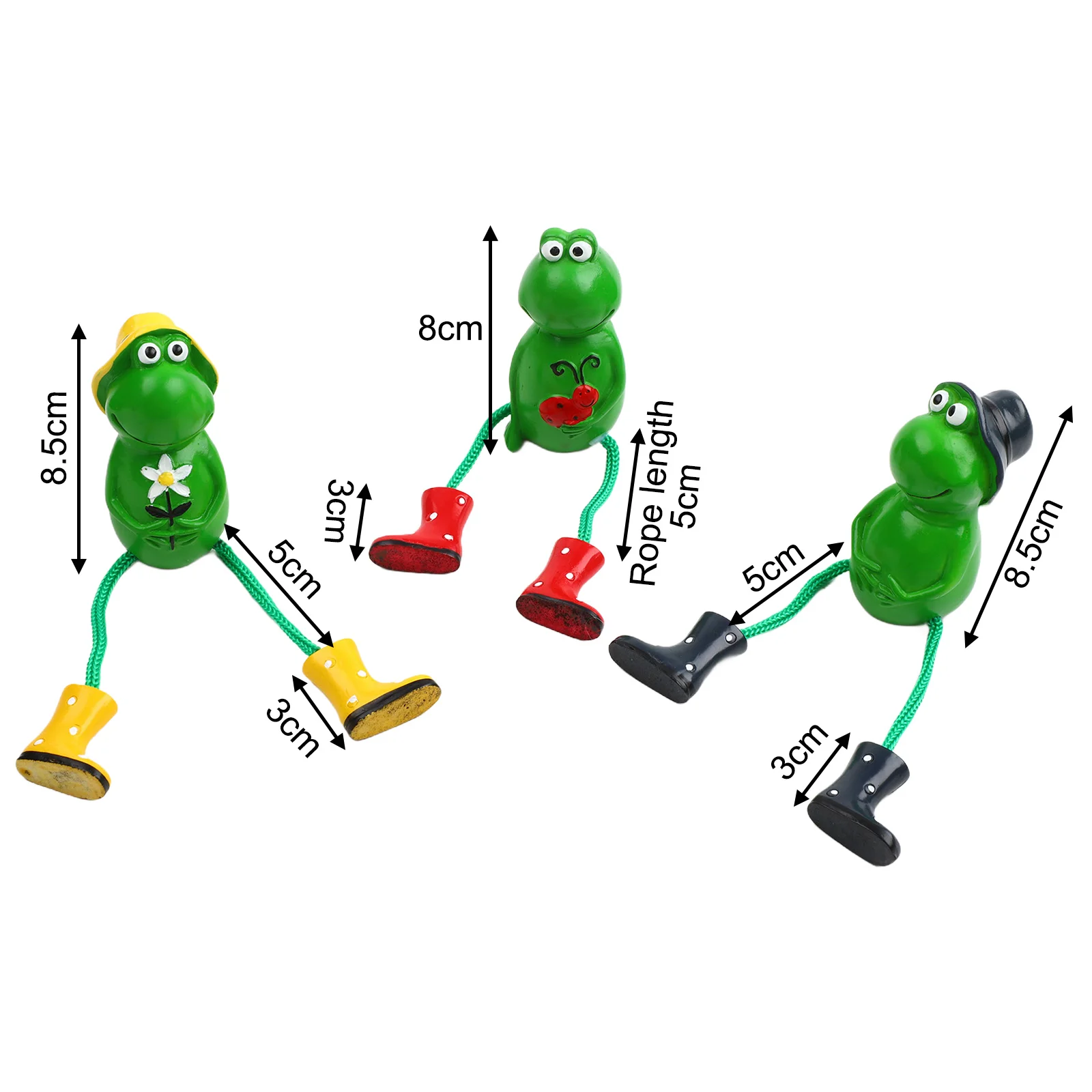 For Garden Lovers Hanging Frog Decor Outdoor Decoration Charming Garden Enhancer Colorful Resin Craft Frog Figurine Set