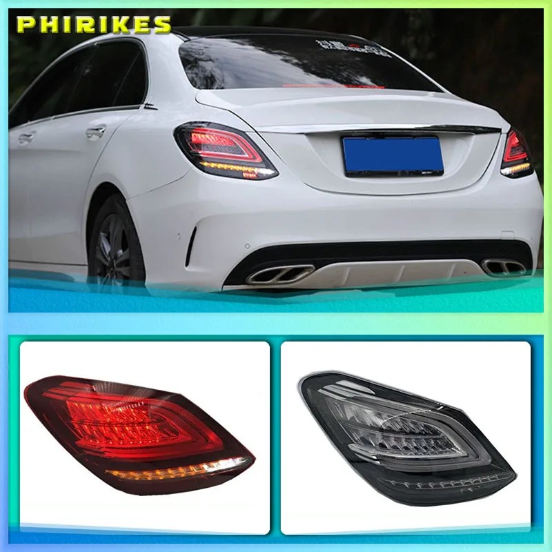 

New LED Taillights Assembly For Benz C-Class W205 14-20 LED Rear Lamp Brake Reverse Light Rear Back Up Lamp DRL Car Tail lights