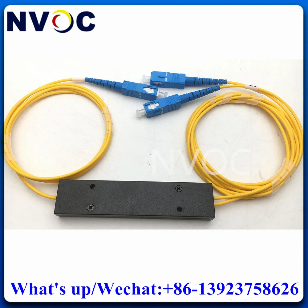 Imagem -05 - Acoplador da Caixa do Abs do Divisor 2way Fbt do Plc da Fibra Ótica com sc st fc Lcpc 10 Peças Gpon 1x2 1310 1550nm 40 60 2.0 mm 1m