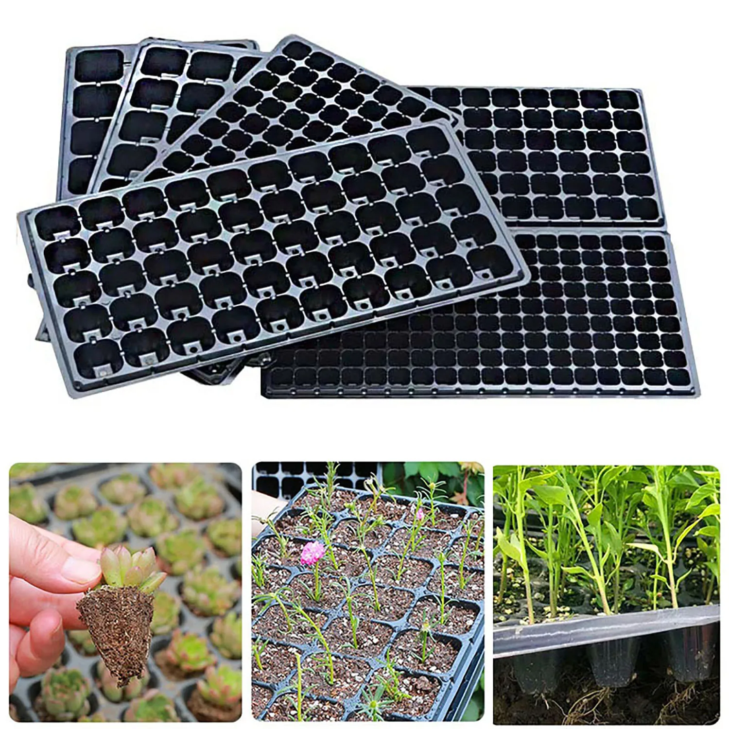 21/32/50/75 Holes Seedling Tray Garden Pots Durable Seed Germination Plant Pots Nursery Grow Box Propagation For Garden Planting