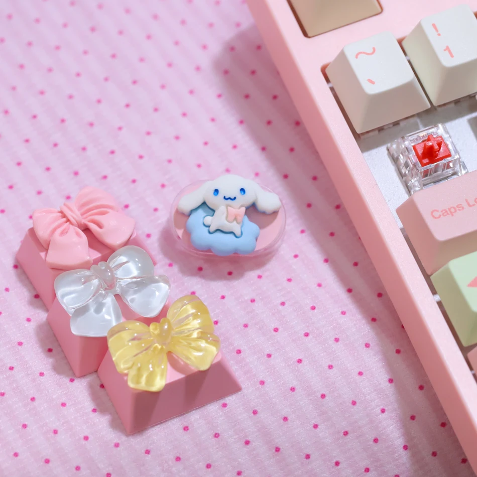 1pcs Personalized 1.5U Bow Keycap Custom Keycaps Game Cross Axis Mechanical Keyboard Decoration Blue Tab Key Decoration Keycaps