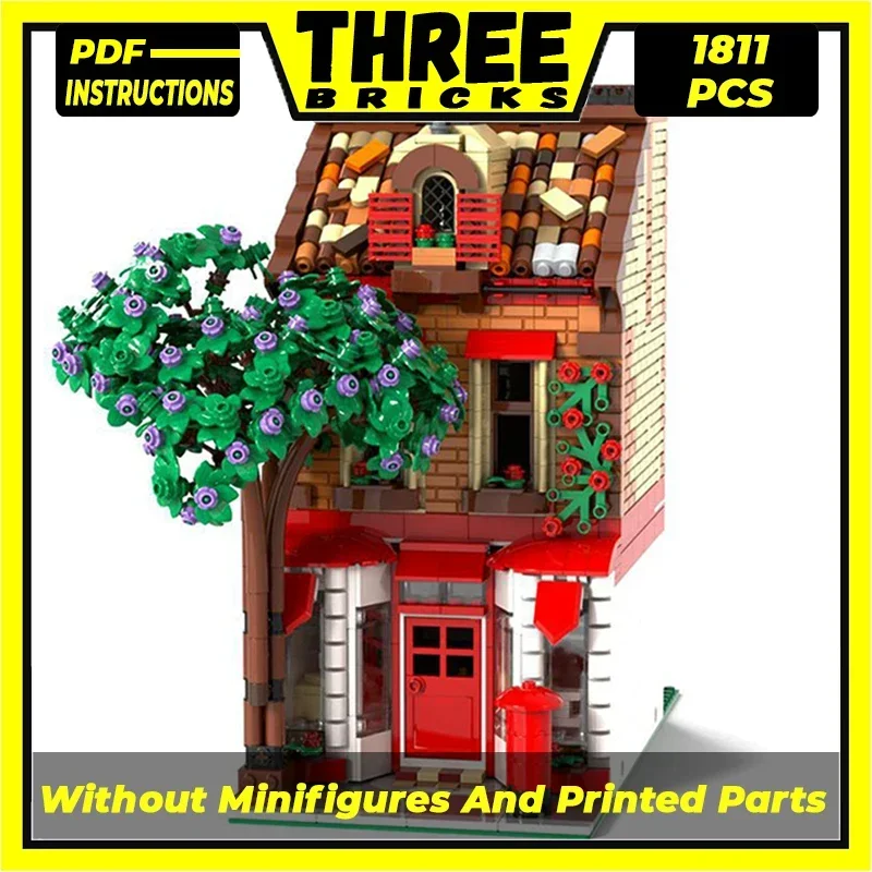 Moc Building Bricks Street View Model Village Post Office Technology Modular Blocks Gifts Toys For Children DIY Sets Assembly