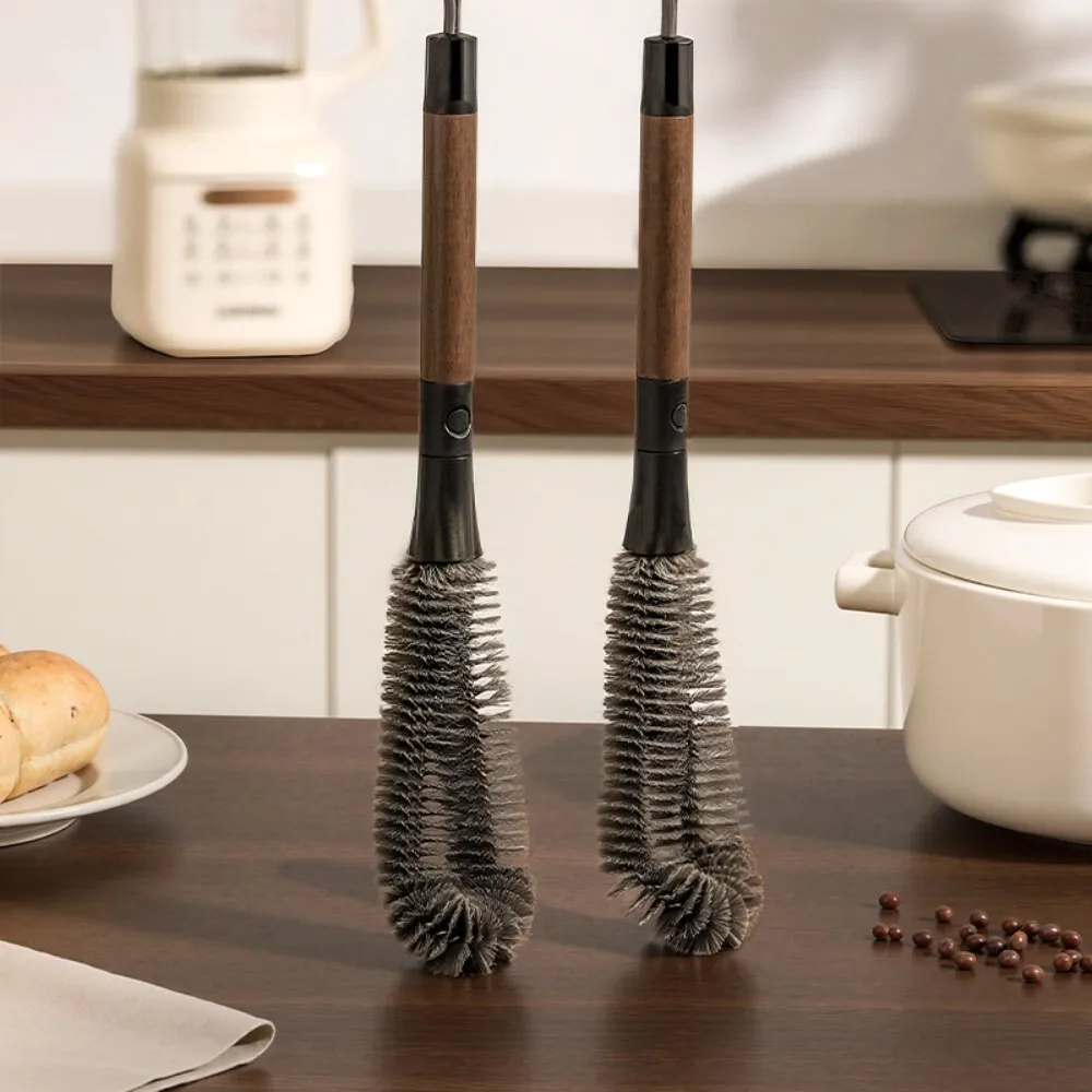 

2 in 1 Bendable Cleaning Brush for Baby Bottles Blender Cups and Tight Gaps 360 Degree Rotating Head Soft Bristle Nylon