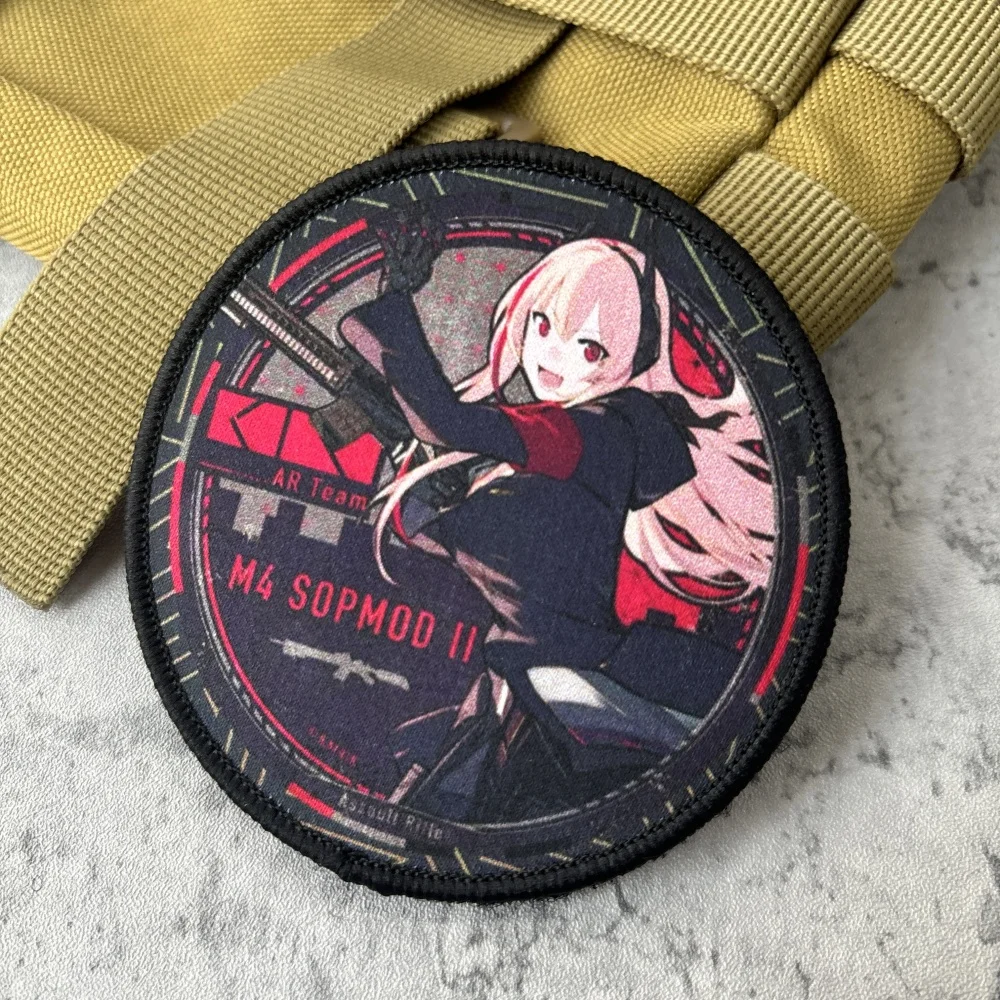 Тактические нашивки с принтом моральных девушек в стиле аниме, нашивка на липучке для девочек, военный значок, повязка на руку, одежда, наклейки на рюкзак