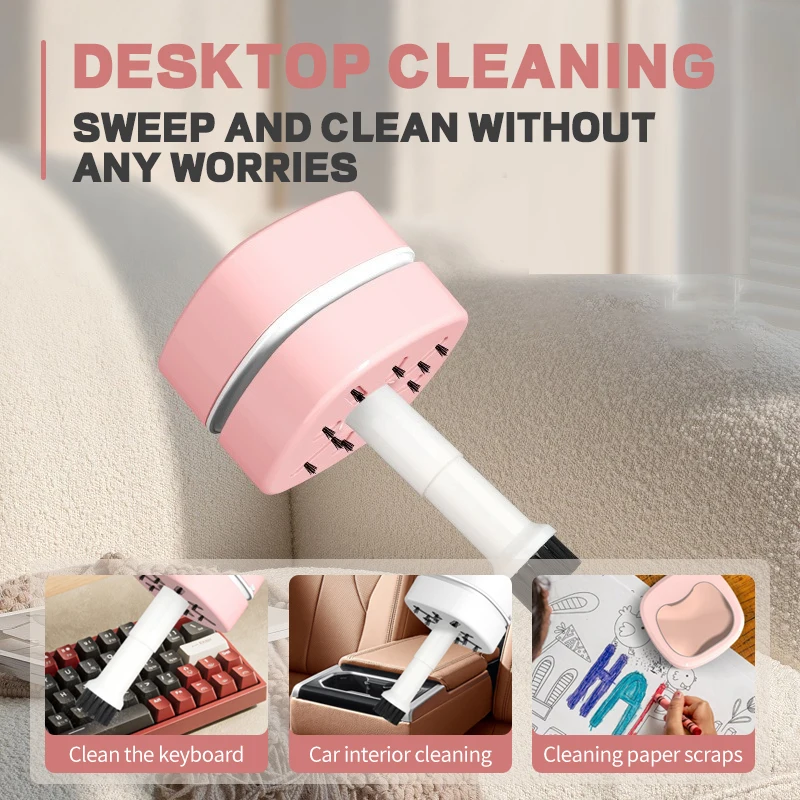 Handheld Desktop Cleaner Mini Portable Student Using Rubber Keyboard Grey Paper with Optional USB and Battery Models