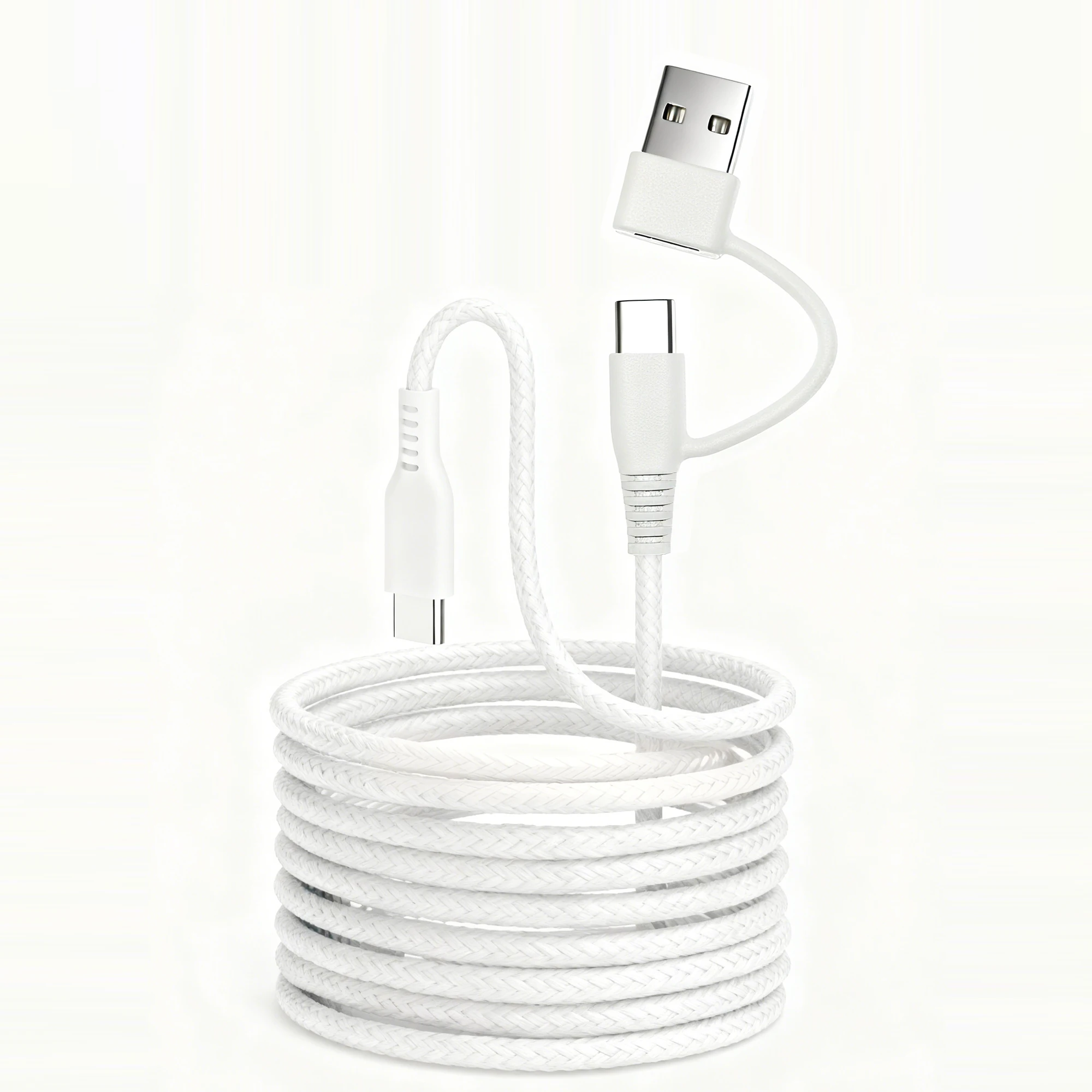 

6.6ft USB C to C Cable – 60W Fast Charging Cord, Soft Braided for Samsung S25, Google Pixel 10, iPad Pro, MacBook Travel Charger