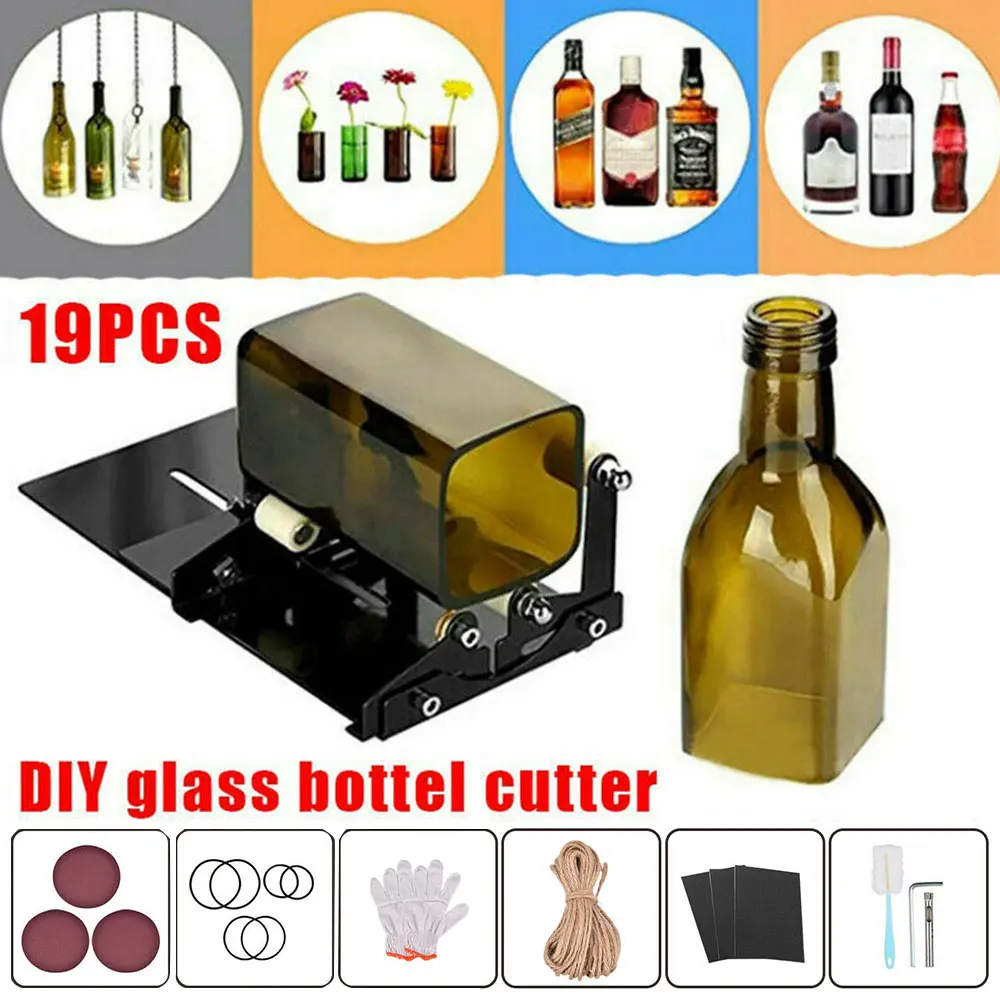 Universal Adjustable DIY Glass Bottle Cutter Sizes Metal Glassbottle Cut Machine Wine Bottles Crafting Decorations Cutting Tool