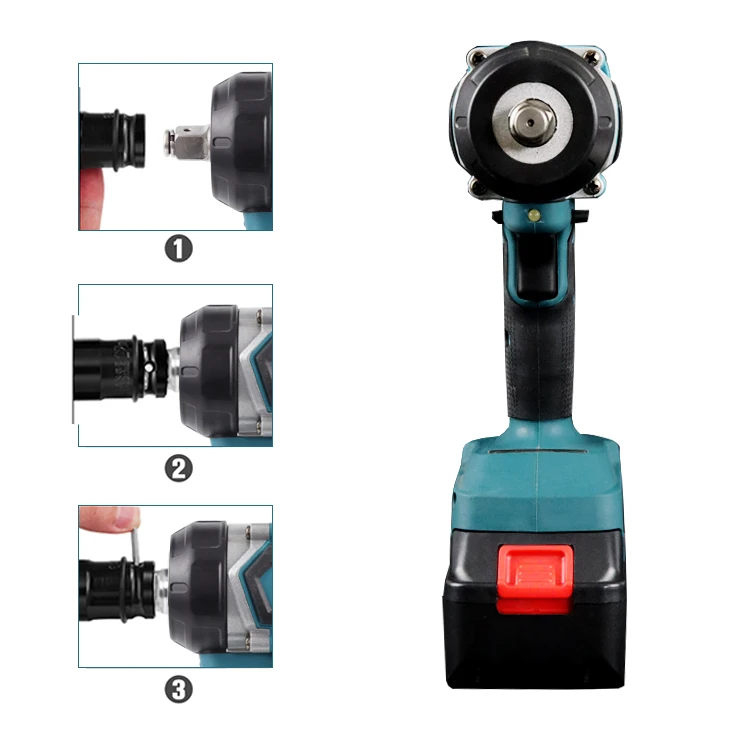 Max Power 400nm 5 Torque Model Li-ion Battery Power Tool Cordless Wrenches 20v 1/2 Inch Head Impact Power Wrench