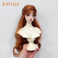 FStyler 30cm Super Long Dolls Wig for BJD Wavy Synthetic Mohair Wig Doll Diy  Accessories 1/4 7-8inch head size