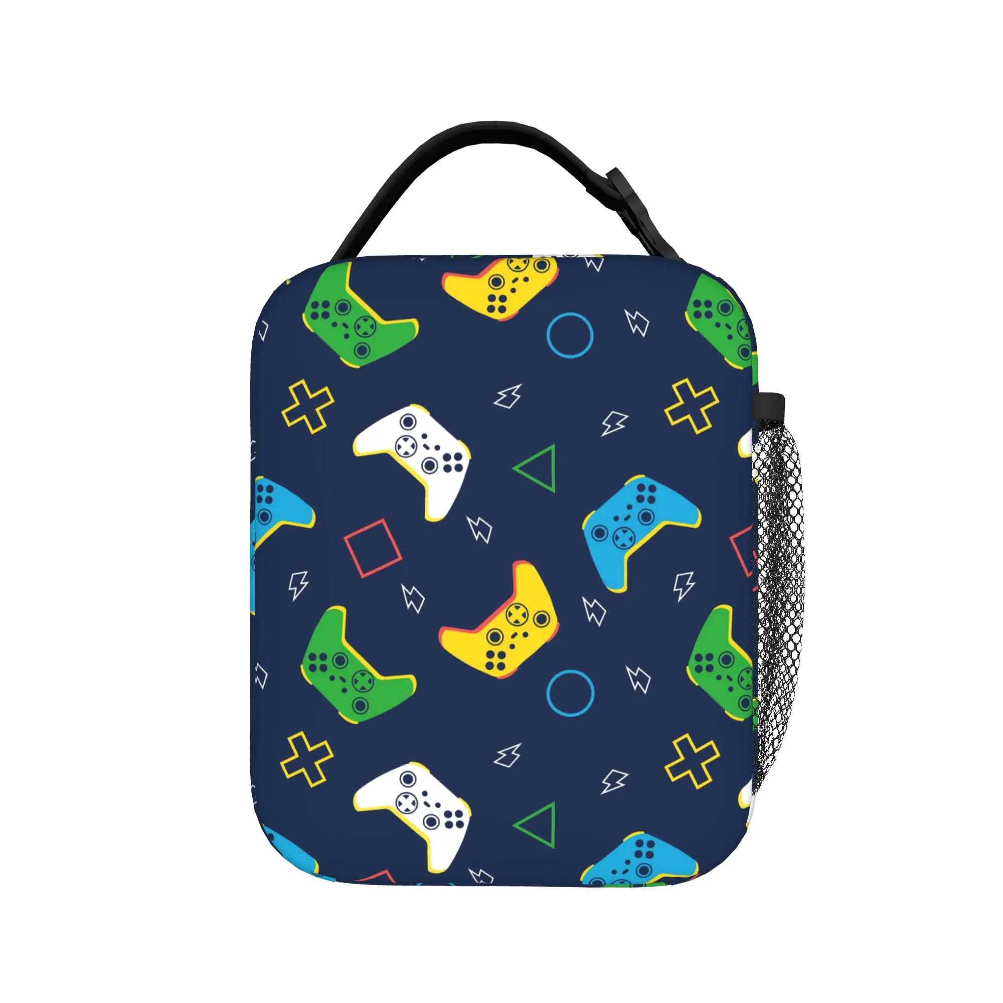 Game Controller Pattern Thermal Insulated Lunch Bags for Picnic  Reusable Food Bag Thermal Cooler Lunch Boxes