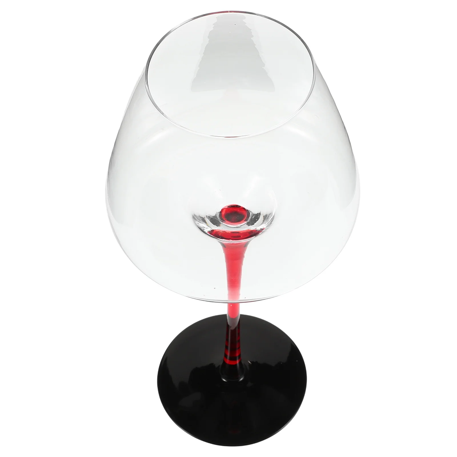 

MAGICLULU Burgundy Wine Glasses Red Stem Crystal Goblet for Parties Elegant Wine Gift Tall Glass Drinkware