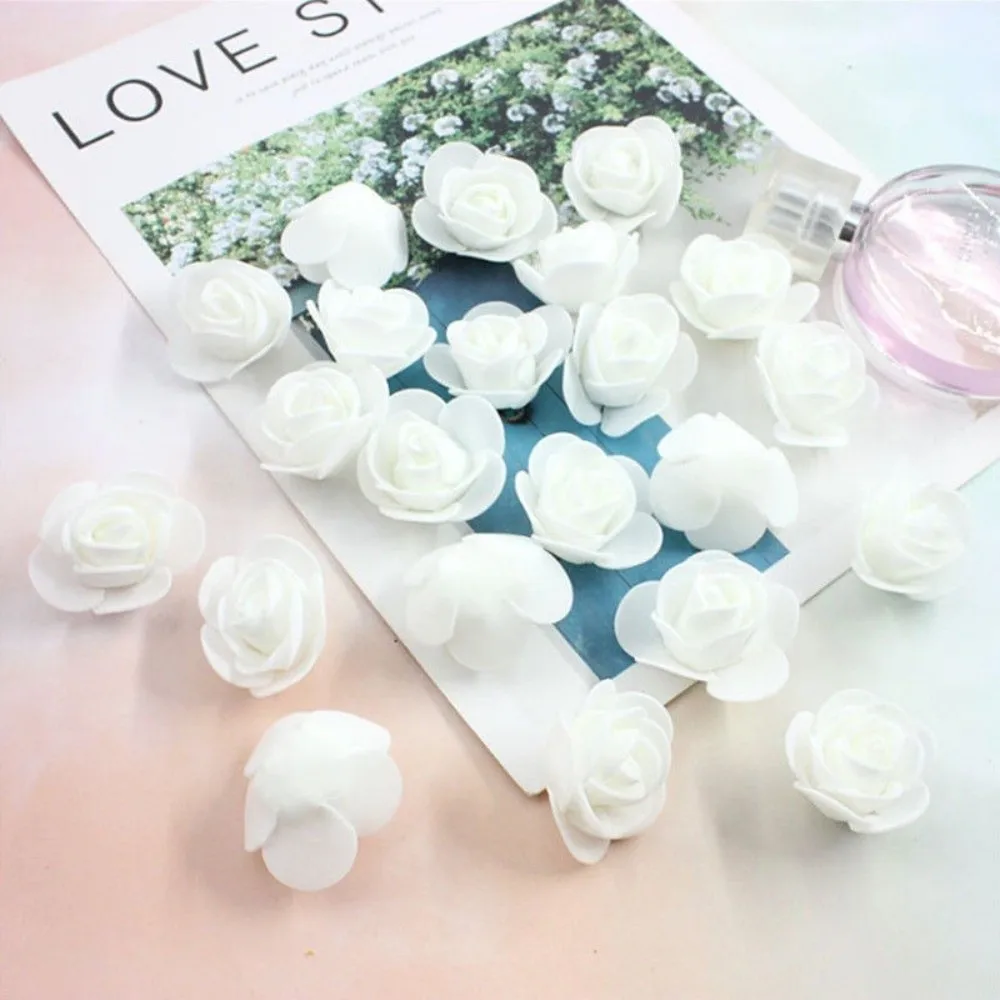 Candy Box 3cm Artificial Flowers Handmade 3.5cm Foam Rose Heads Artificial PE Foam Flower Materials DIY Gift
