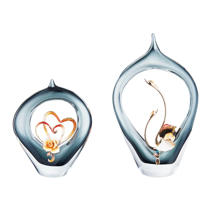 

bedroom bedside table ornament light luxury interior bookshelf cabinet room arrangement heart-to-heart decoration