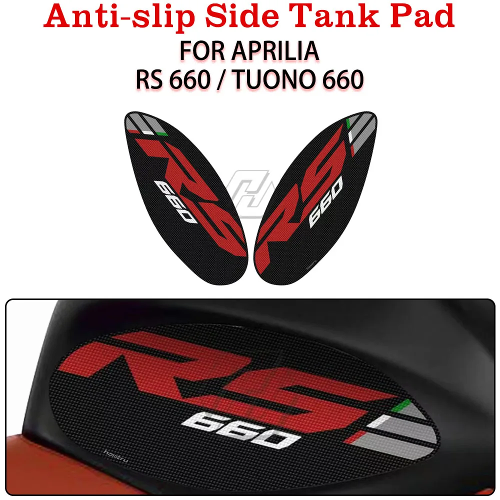 

For Aprilia RS 660 2020-2022 / Tuono 660 2021-2022 Motorcycle Anti-slip Side Tank Pad Protection Knee Grip Mat Stickers